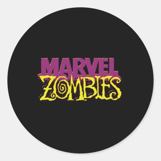 Marvel Zombies officiële kleur Logo Halloween Ronde Sticker (Voorkant)