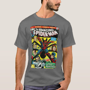 Marvelhe Amazing SpiderMan stripboekcover grap T-shirt