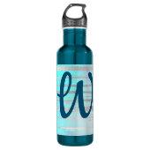 Marvelous Blue en Silver met Monogram Waterfles (Voorkant)