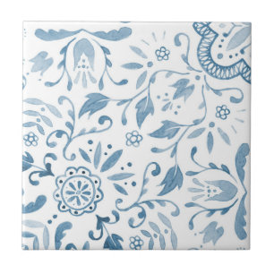 Marvelous  Blue Pattern Ceramic Tile Tegeltje