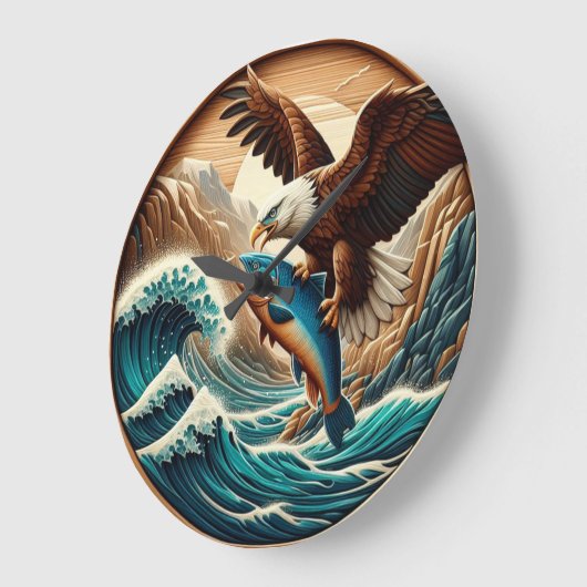 Marvelous Eagle Swooping Down to Catch Fish Grote Klok (Hoek)