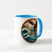 Marvelous Eagle Swooping Down to Catch Fish Mok (Voorkant rechts)