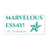 "MARVELOUS ESSAY!" + Aangepaste lerarennaam Zelfinktende Stempel (Design)