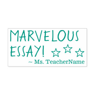 "MARVELOUS ESSAY!" Instructeur Rubber Stamp Zelfinktende Stempel