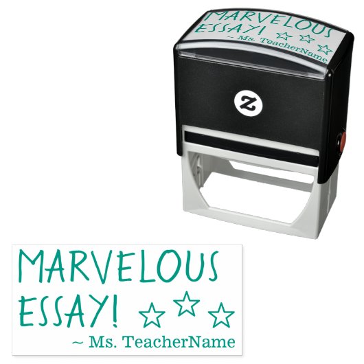 "MARVELOUS ESSAY!" Instructeur Rubber Stamp Zelfinktende Stempel (In situ)