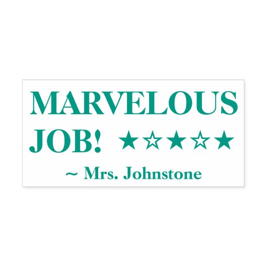 "MARVELOUS JOB!" Educator Rubber Stamp Zelfinktende Stempel (Design)