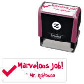 "Marvelous Job!" + Instructor's naam Rubber Stamp Zelfinktende Stempel (In situ)