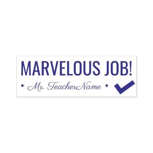 "MARVELOUS JOB!" + Rubberstempel Zelfinktende Stempel (Design)