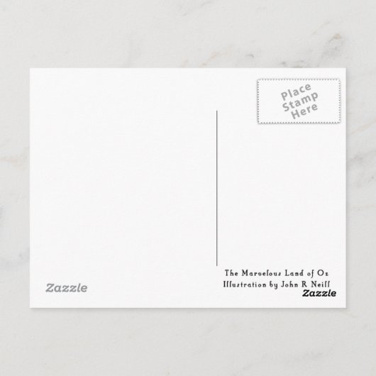 Marvelous Land Oz Briefkaart (Achterkant)