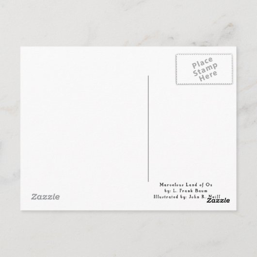 Marvelous Land Oz Briefkaart (Achterkant)