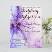 Marvelous Lavender Paarse Waterverf Butterfly in Kaart (Staand voorkant)