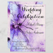 Marvelous Lavender Paarse Waterverf Butterfly in Kaart (Voorkant / Achterkant)