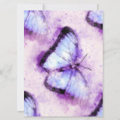 Marvelous Lavender Paarse Waterverf Butterfly in Kaart (Achterkant)