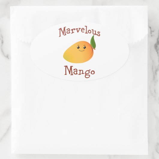 Marvelous Mango Ovale Sticker (Tas)