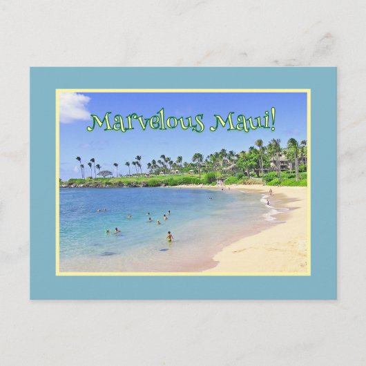 MARVELOUS MAUI/palm Tree-Briefkaart Briefkaart (Voorkant)