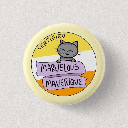 Marvelous Maverique Ronde Button 3,2 Cm (Voorkant)