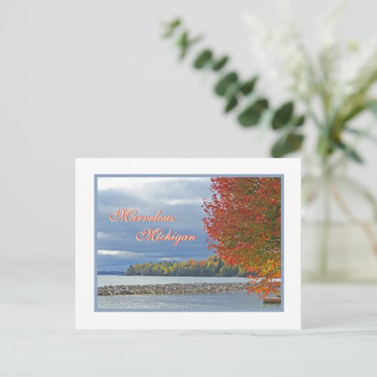 Marvelous Michigan/herfstkleur Briefkaart (Staand voorkant)