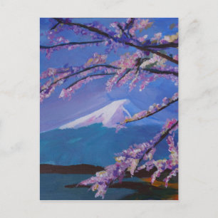 Marvelous Mount Fuji met Cherry Blossom in Japan Briefkaart