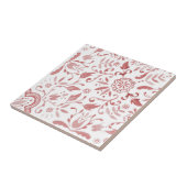 Marvelous Red Pattern keramische tegel Tegeltje (Zijkant)