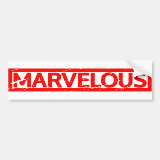 Marvelous Stamp Bumpersticker (Voorkant)