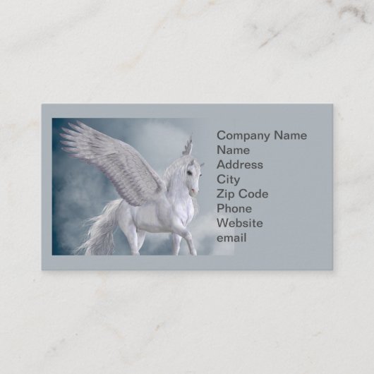 Marvelous White Pegasus Visitekaartje (Voorkant)