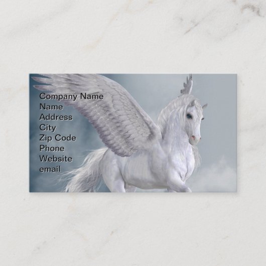Marvelous White Pegasus Visitekaartje (Voorkant)