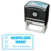 "MARVELOUS WORK!" + Rubberstempel voor educatieve  Zelfinktende Stempel (In situ)