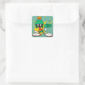 MARVIN DE MARTIAAN™ Met een Laser Vierkante Sticker (Tas)