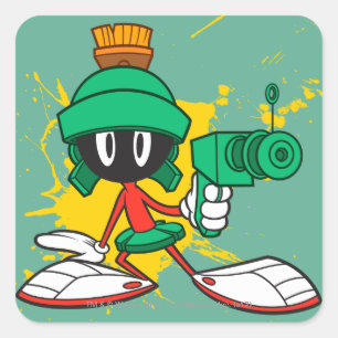 MARVIN DE MARTIAAN™ Met een Laser Vierkante Sticker