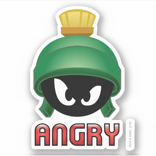MARVIN DE MARTIAN™ Angry Emoji Sticker (Voorkant)