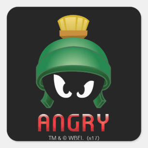 MARVIN DE MARTIAN™ Angry Emoji Vierkante Sticker