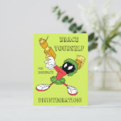 MARVIN DE MARTIAN™ AVENGENDE Laser Briefkaart (Staand voorkant)