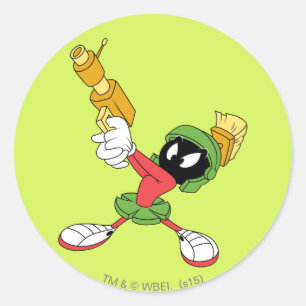 MARVIN DE MARTIAN™ AVENGENDE Laser Ronde Sticker