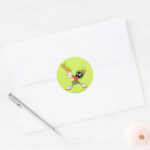 MARVIN DE MARTIAN™ AVENGENDE Laser Ronde Sticker (Envelop)