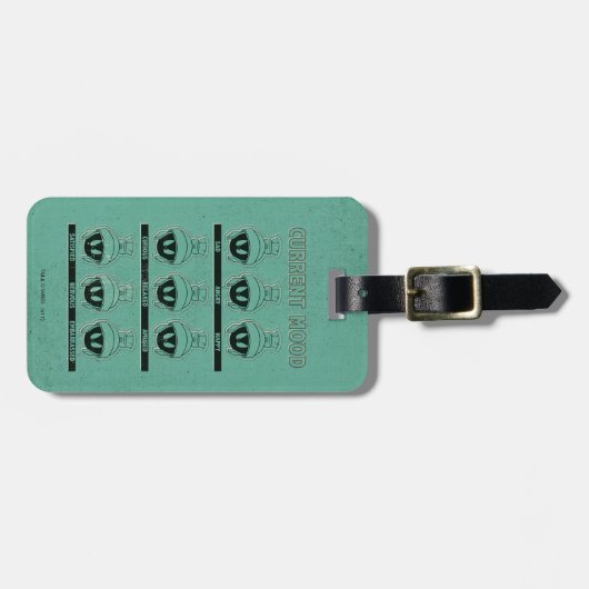 MARVIN DE MARTIAN™ Current Mood Chart Bagagelabel (Voorkant horizontaal)