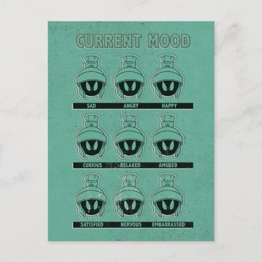 MARVIN DE MARTIAN™ Current Mood Chart Briefkaart (Voorkant)