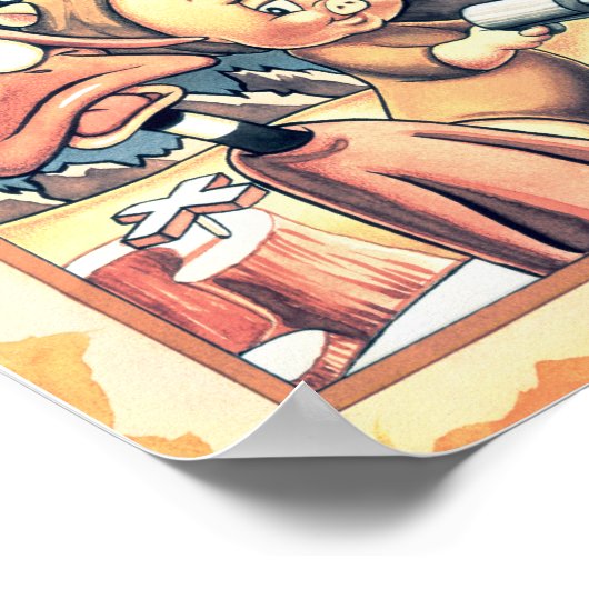 MARVIN DE MARTIAN™, DAFFY DUCK™ EN Porky Pig Poster (Hoek)