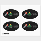 MARVIN DE MARTIAN™ Emoji-vergelijking Ovale Sticker (Vel)