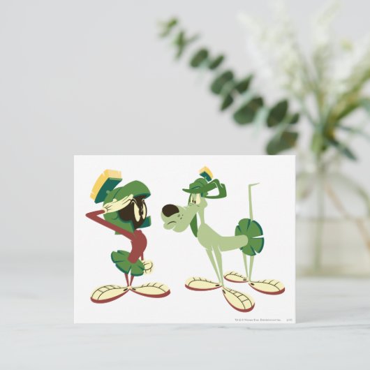 MARVIN DE MARTIAN™ EN K-9 BRIEFKAART (Staand voorkant)