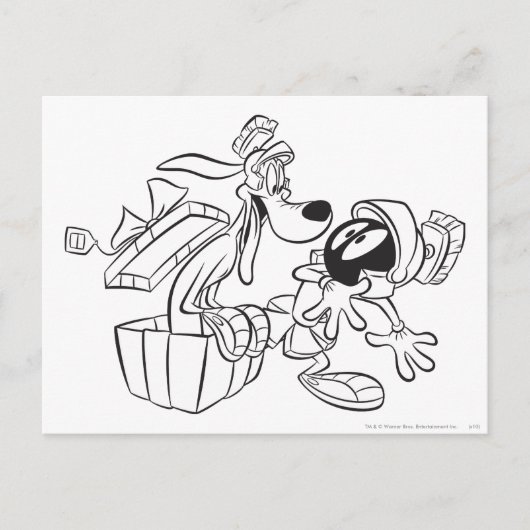MARVIN DE MARTIAN™- EN K-9-Cadeauverrassing Briefkaart (Voorkant)