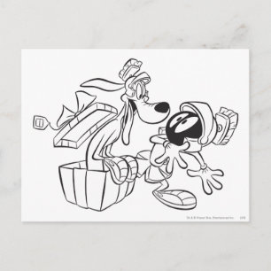 MARVIN DE MARTIAN™- EN K-9-Cadeauverrassing Briefkaart