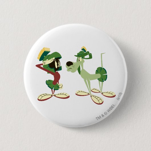 MARVIN DE MARTIAN™ EN K-9 RONDE BUTTON 5,7 CM (Voorkant)