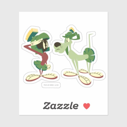 MARVIN DE MARTIAN™ EN K-9 STICKER (Vel)