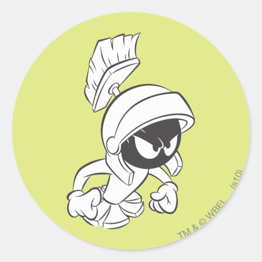 MARVIN DE MARTIAN™ Expressive 2 Ronde Sticker (Voorkant)