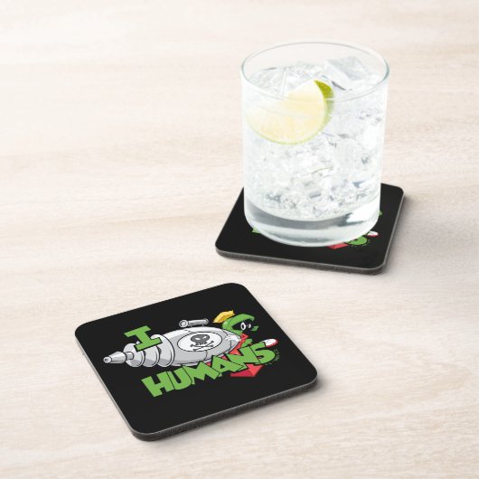 MARVIN DE MARTIAN™ I Laser Mensen Bier Onderzetter (Rechterzijde)