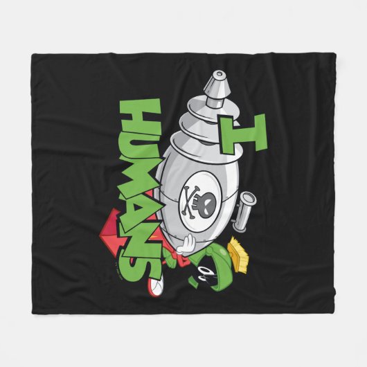 MARVIN DE MARTIAN™ I Laser Mensen Fleece Deken (Voorkant (Horizontaal))