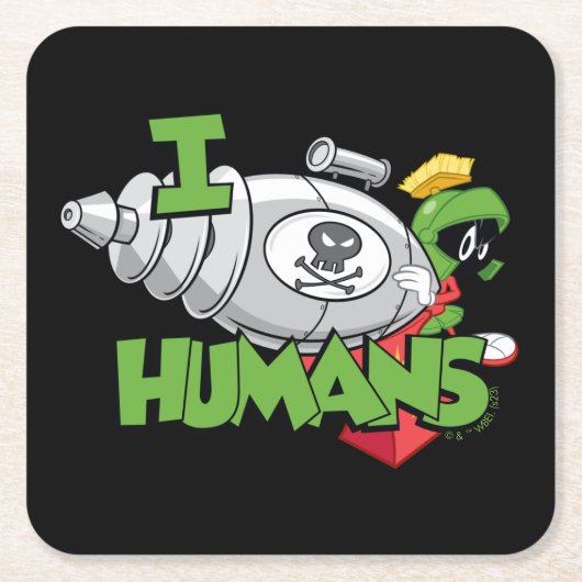 MARVIN DE MARTIAN™ I Laser Mensen Kartonnen Onderzetters (Voorkant)