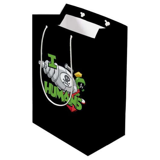MARVIN DE MARTIAN™ I Laser Mensen Medium Cadeauzakje (Achterkant Gekanteld)