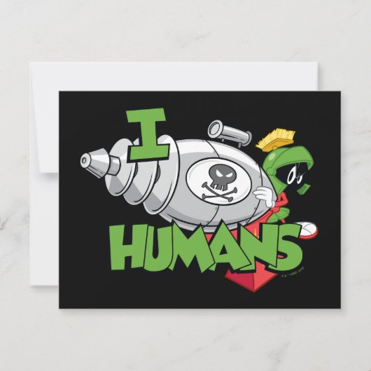 MARVIN DE MARTIAN™ I Laser Mensen Notitiekaartje (Voorkant)