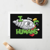 MARVIN DE MARTIAN™ I Laser Mensen Notitiekaartje (Voorkant / Achterkant in situ)